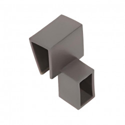 Comfort Box / Slim box Соединитель Т-образный прямоугольного рейлинга, серый, TH03.0398.05.049