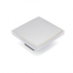 Ручка-кнопка 0405, Хром / алюминий, 32/65х65х25 мм, Модерн, Polyplast, Италия, 0405CLV06