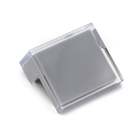 Ручка-кнопка serplast, Серый / прозрачный, 32/47х43х25 мм, Модерн, Polyplast, Италия
