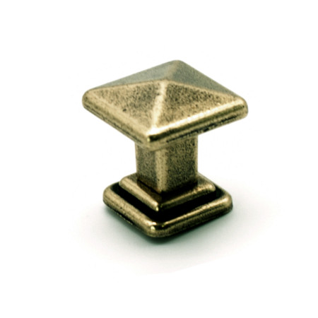 Ручка-кнопка Tower Square, Бронза, 32/35х35х29 мм, Классика, Metakor, Бельгия